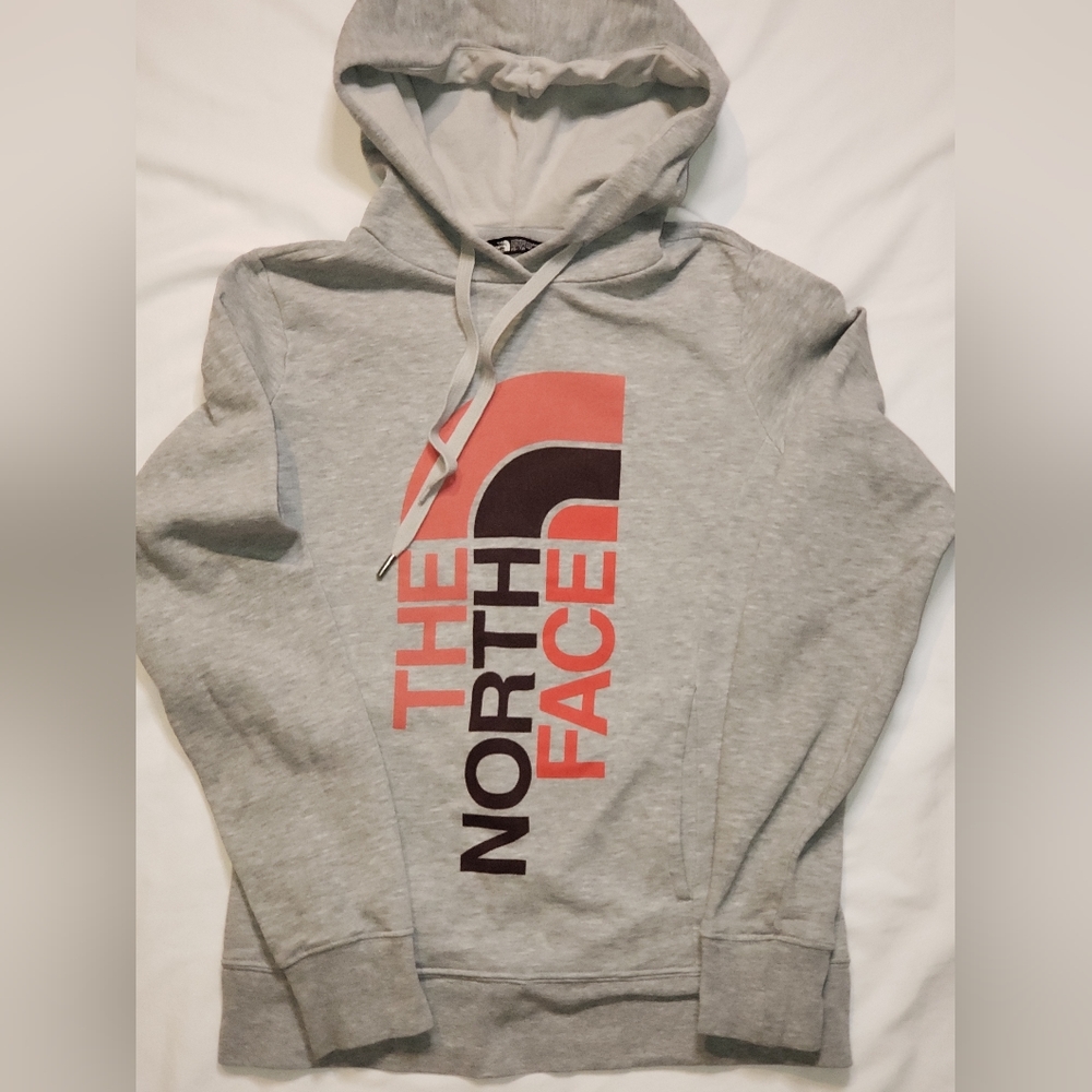 Womens North Face Trivert Hoodie Sz XS Gray Coral